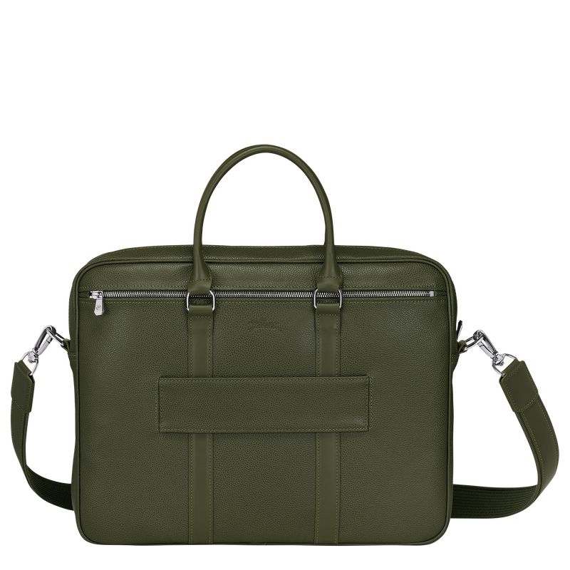 Longchamp Le Foulonné S Men Briefcase Khaki | Australia-890LTRWAC