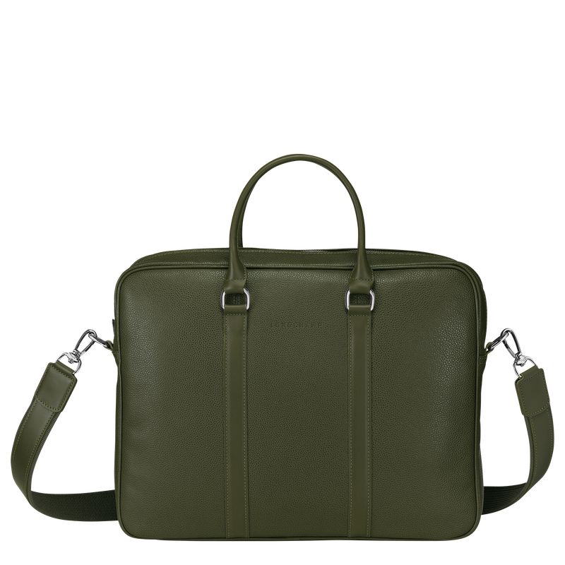 Longchamp Le Foulonné S Men Briefcase Khaki | Australia-890LTRWAC