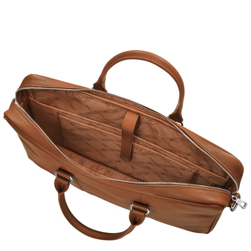 Longchamp Le Foulonné S Women Briefcase Brown | Australia-216WPHVTO