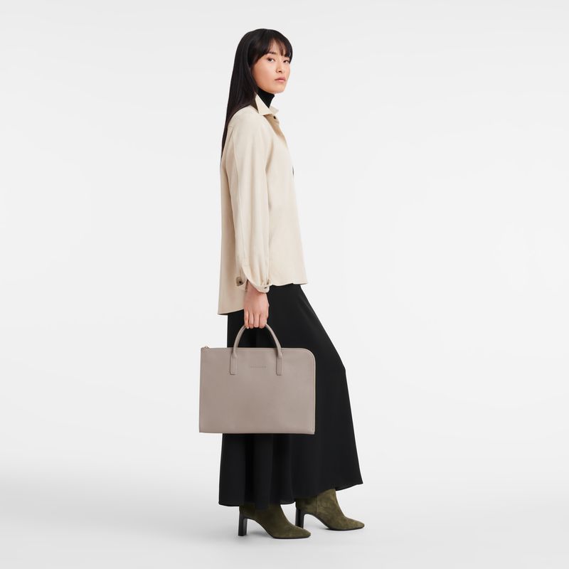 Longchamp Le Foulonné S Women Briefcase Grey | Australia-795WTLDKX