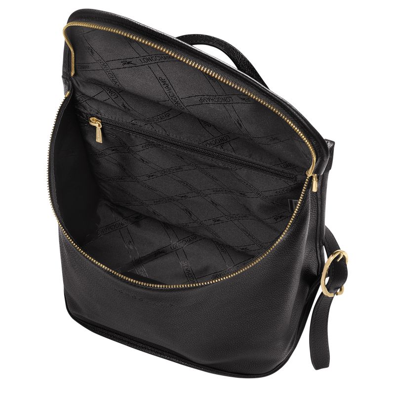 Longchamp Le Foulonné Women Backpack Black | Australia-598PRWLFQ