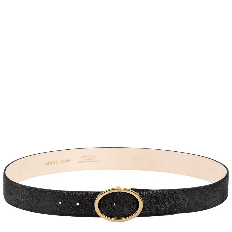 Longchamp Le Foulonné Women Belt Black | Australia-921SVTZMH