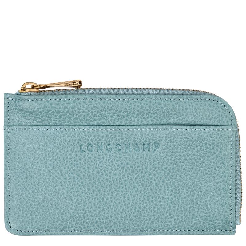 Longchamp Le Foulonné Women Card Holder Blue | Australia-204PFLSTA