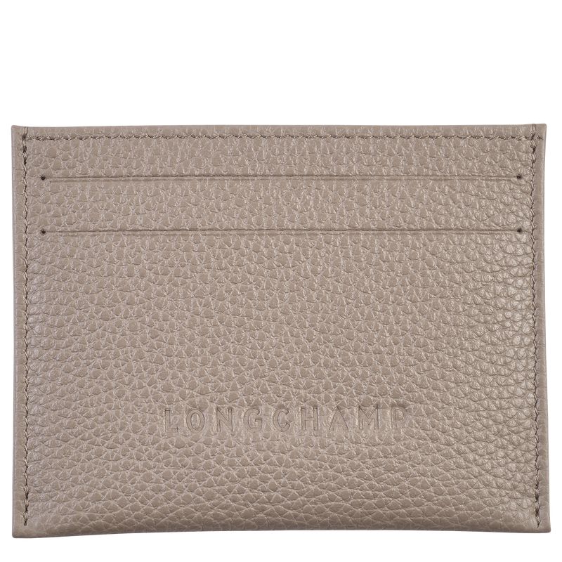 Longchamp Le Foulonné Women Card Holder Grey | Australia-837DOYALU