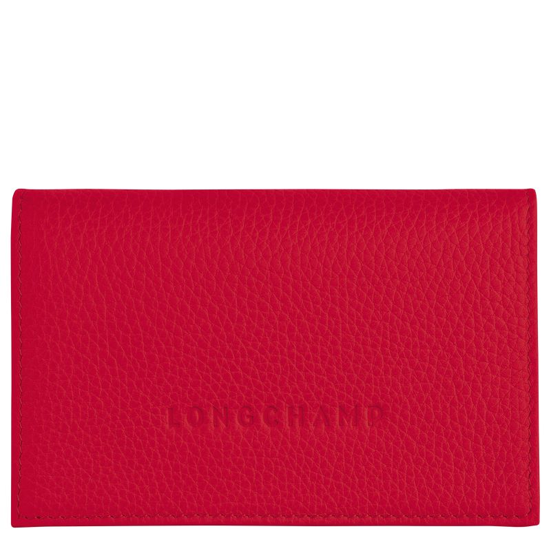 Longchamp Le Foulonné Women Card Holder Red | Australia-504OJSEPG