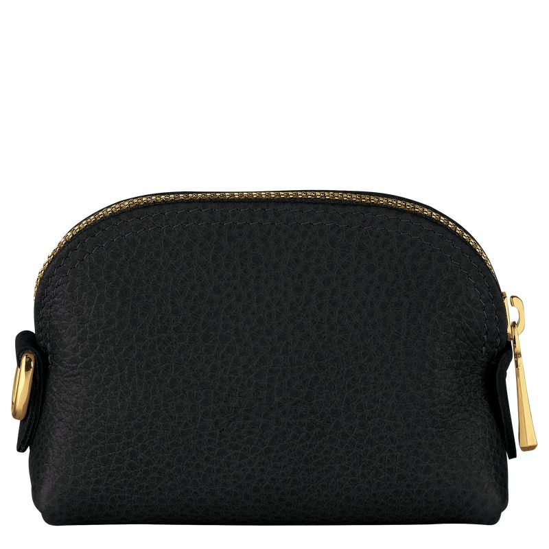 Longchamp Le Foulonné Women Coin Purse Black | Australia-712HYUKBT