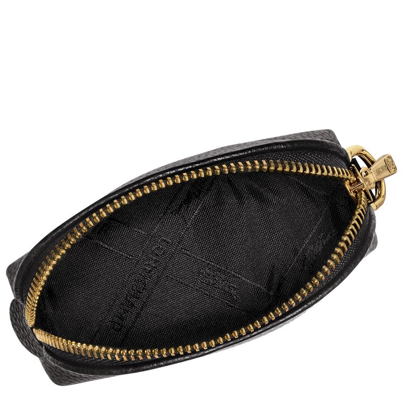 Longchamp Le Foulonné Women Coin Purse Black | Australia-712HYUKBT