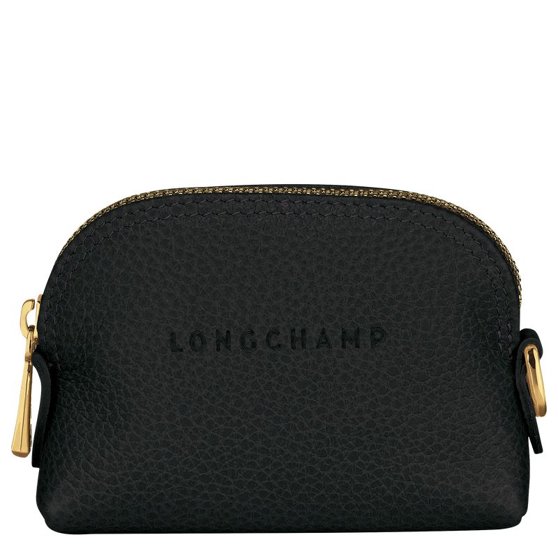 Longchamp Le Foulonné Women Coin Purse Black | Australia-712HYUKBT