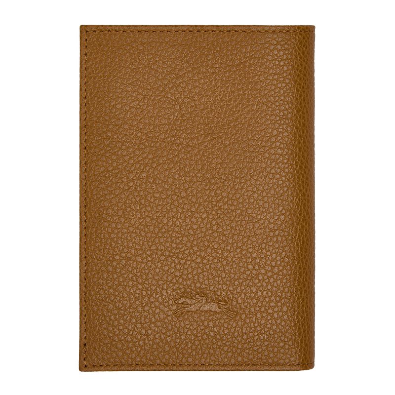 Longchamp Le Foulonné Women Passport Holder Brown | Australia-568EIOTKF