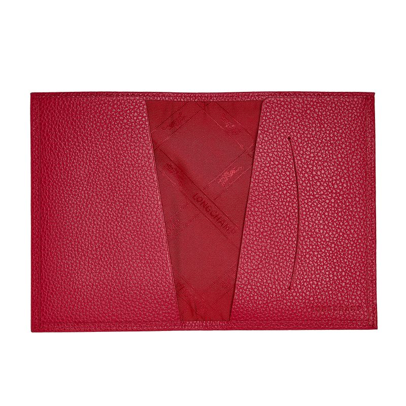 Longchamp Le Foulonné Women Passport Holder Red | Australia-392XIBNCR