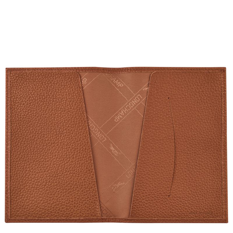 Longchamp Le Foulonné Women Passport Holder Brown | Australia-243FGYKPV