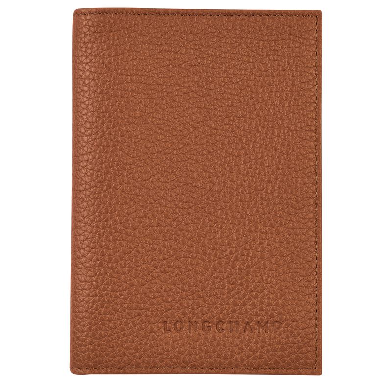 Longchamp Le Foulonné Women Passport Holder Brown | Australia-243FGYKPV