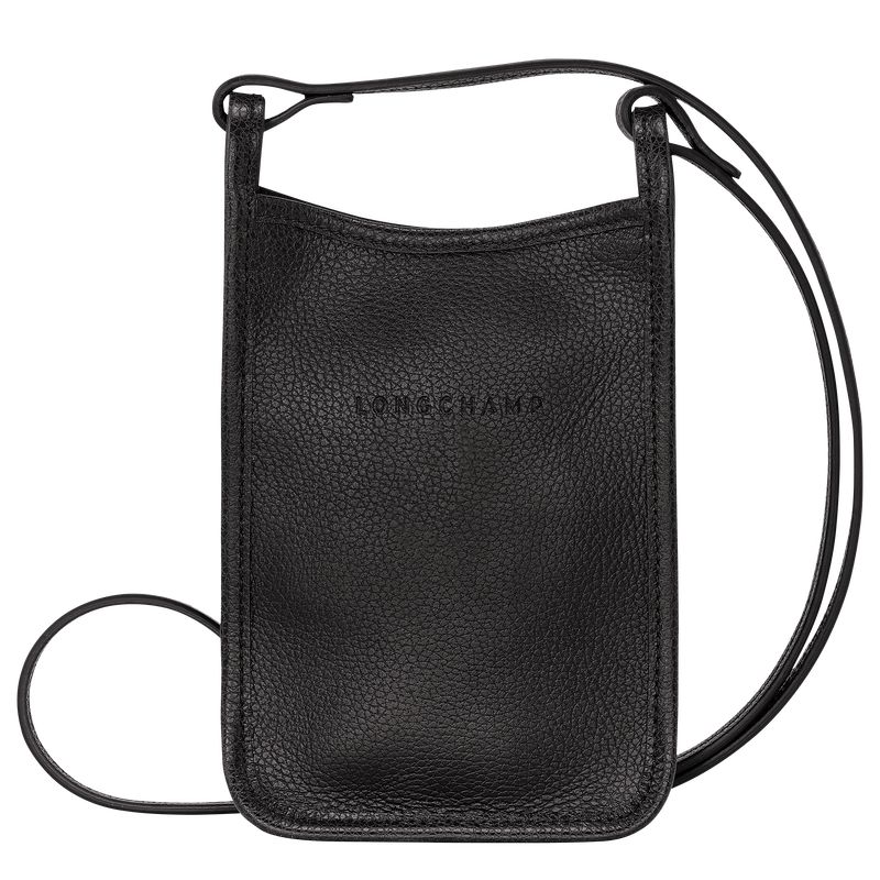 Longchamp Le Foulonné Women Phone Case Black | Australia-619XJAFBG