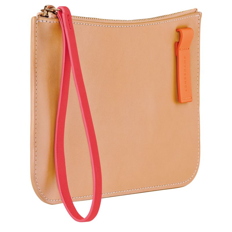 Longchamp Le Foulonné Women Pouch Orange | Australia-421NZXAVF