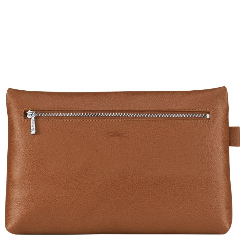 Longchamp Le Foulonné Women Toiletry Bags Brown | Australia-832DKLPXB