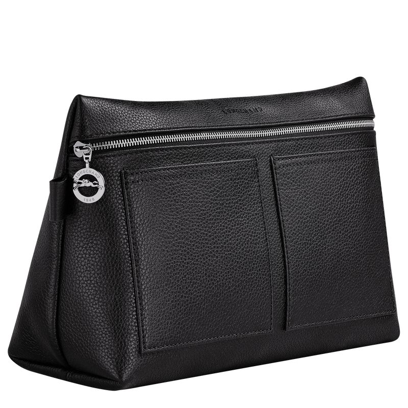 Longchamp Le Foulonné Women Toiletry Bags Black | Australia-478UZVQMA