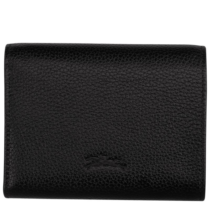 Longchamp Le Foulonné Women Wallet Black | Australia-943DJPSGR