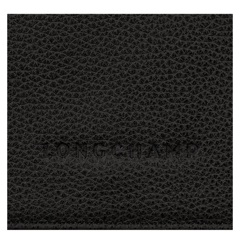 Longchamp Le Foulonné Women Wallet Black | Australia-943DJPSGR