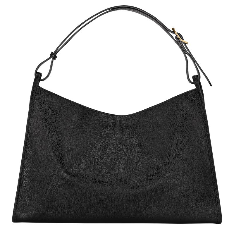 Longchamp Le Foulonné Xl Women Shoulder Bag Black | Australia-673IXAPBZ