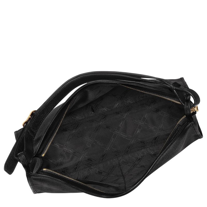 Longchamp Le Foulonné Xl Women Shoulder Bag Black | Australia-673IXAPBZ
