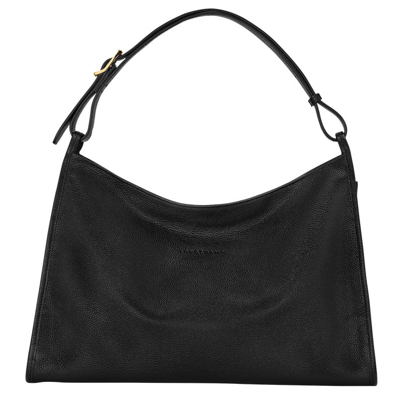 Longchamp Le Foulonné Xl Women Shoulder Bag Black | Australia-673IXAPBZ