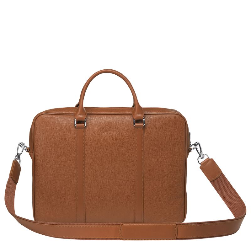 Longchamp Le Foulonné Xs Men Briefcase Brown | Australia-201BGFRHN