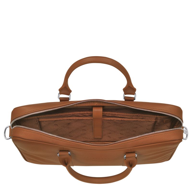 Longchamp Le Foulonné Xs Men Briefcase Brown | Australia-201BGFRHN