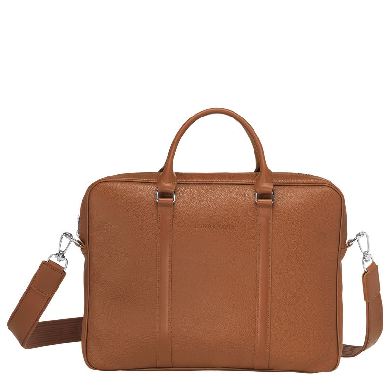Longchamp Le Foulonné Xs Men Briefcase Brown | Australia-201BGFRHN