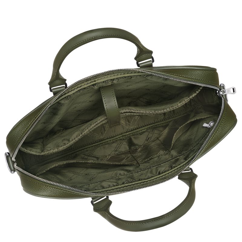 Longchamp Le Foulonné Xs Men Briefcase Khaki | Australia-185BJUGVF