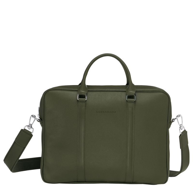Longchamp Le Foulonné Xs Men Briefcase Khaki | Australia-185BJUGVF