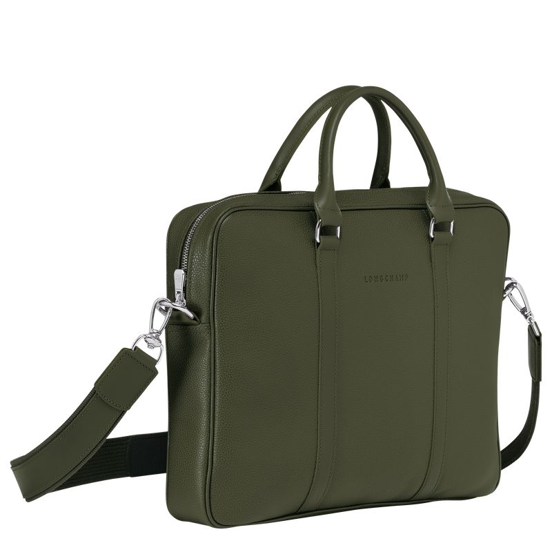 Longchamp Le Foulonné Xs Women Briefcase Khaki | Australia-051VTIFAR