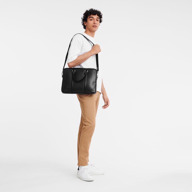 Longchamp Le Foulonné Xs Women Briefcase Black | Australia-178UQODSB
