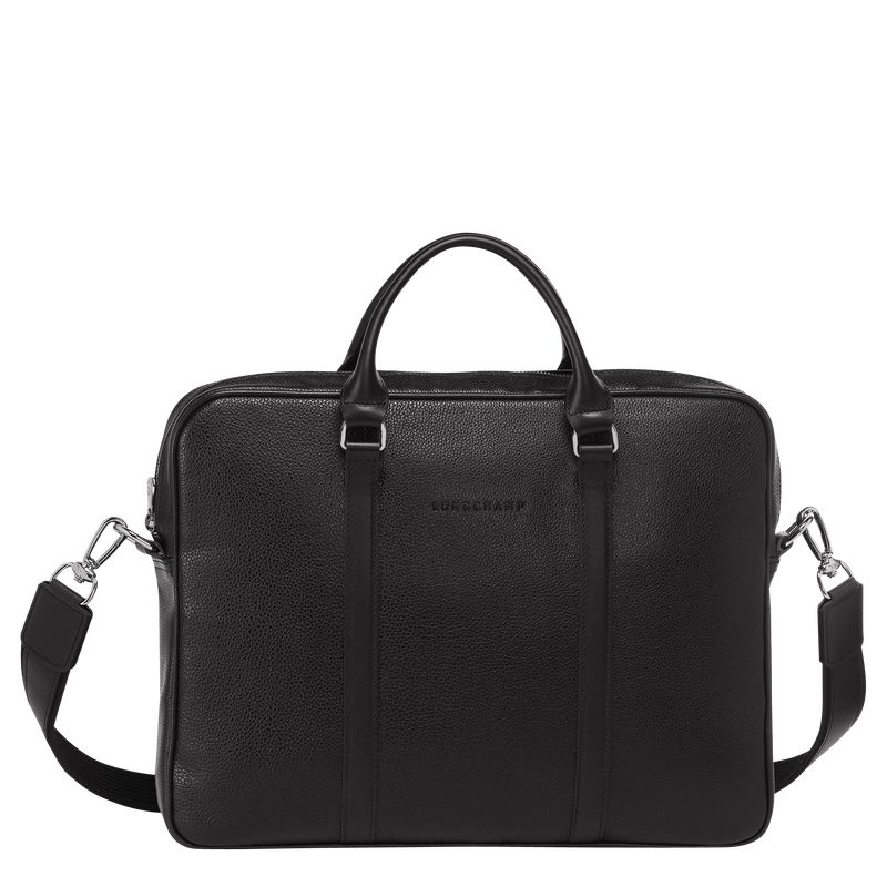 Longchamp Le Foulonné Xs Women Briefcase Black | Australia-178UQODSB