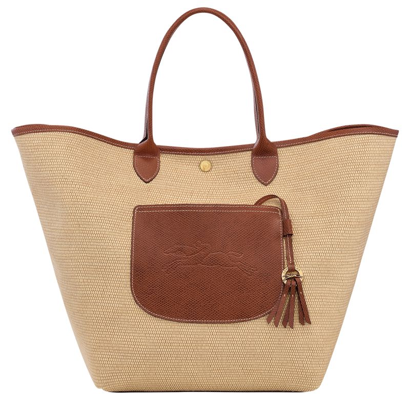 Longchamp Le Pliage Collection L Basket Women Tote Bag Brown | Australia-495GBYKLE