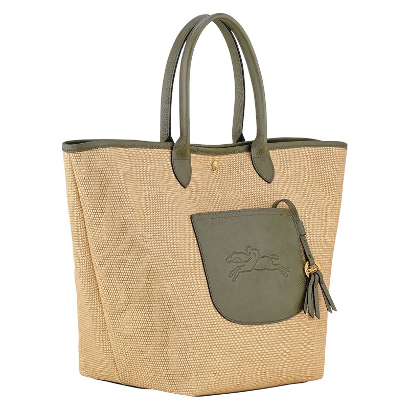 Longchamp Le Pliage Collection L Basket Women Tote Bag Brown / Olive | Australia-368YFSOBI