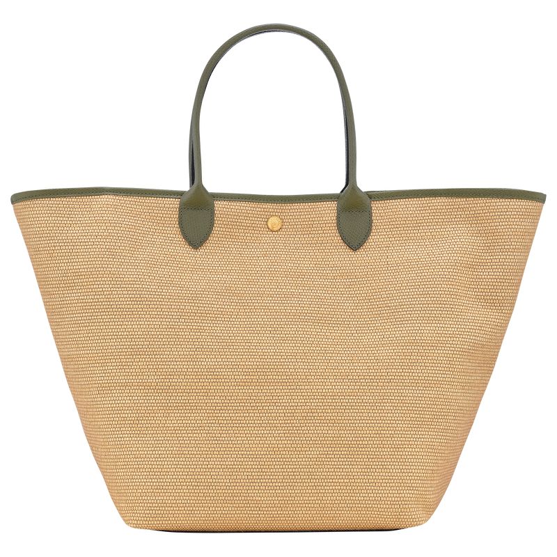 Longchamp Le Pliage Collection L Basket Women Tote Bag Brown / Olive | Australia-368YFSOBI