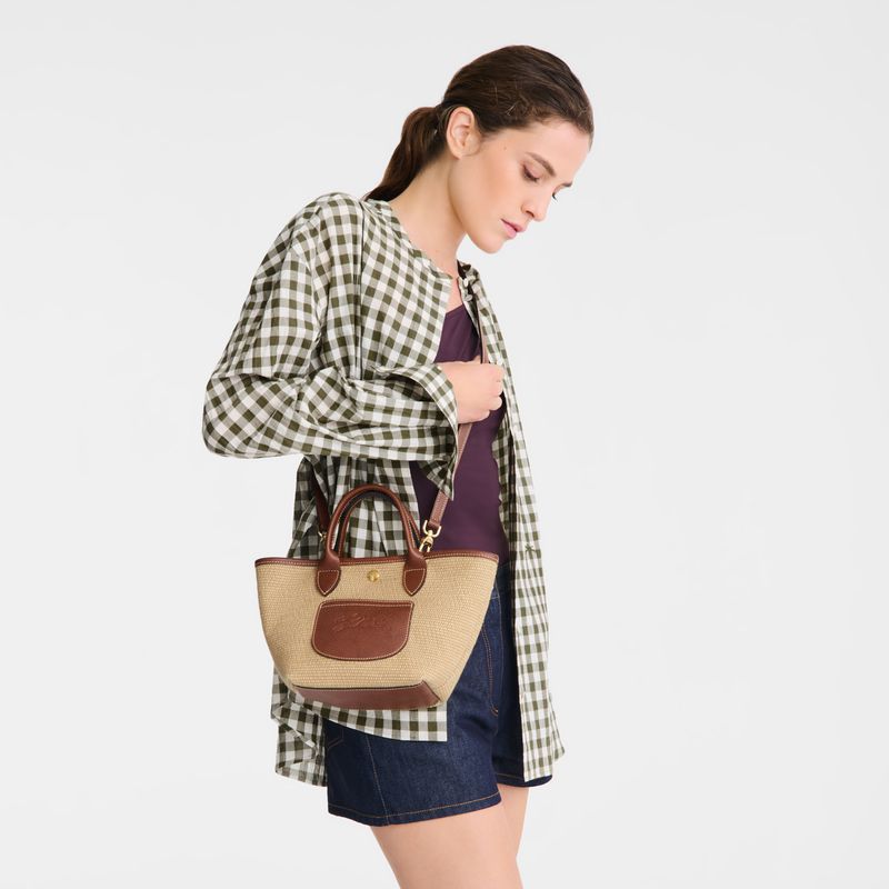 Longchamp Le Pliage Collection Xs Basket Women Tote Bag Brown | Australia-469UTMCXV