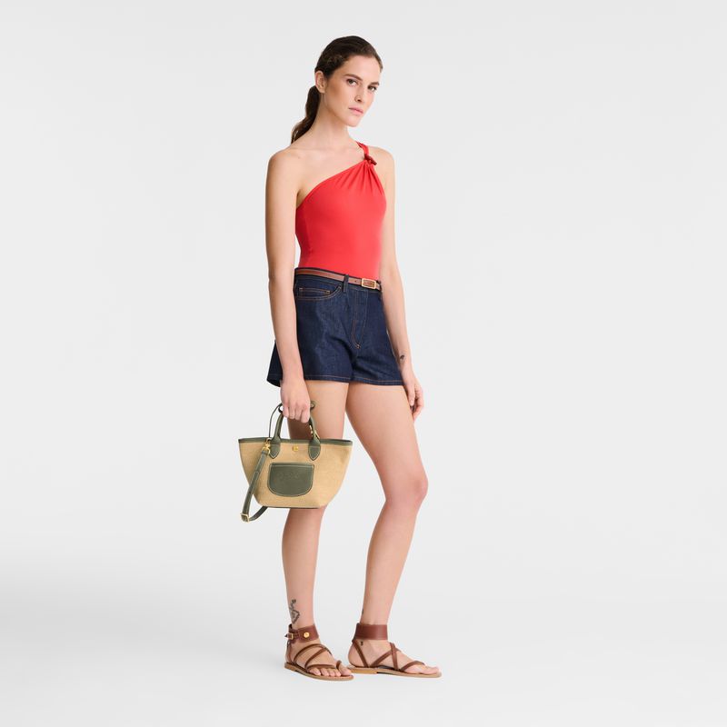 Longchamp Le Pliage Collection Xs Basket Women Tote Bag Brown / Olive | Australia-596WKCBGE
