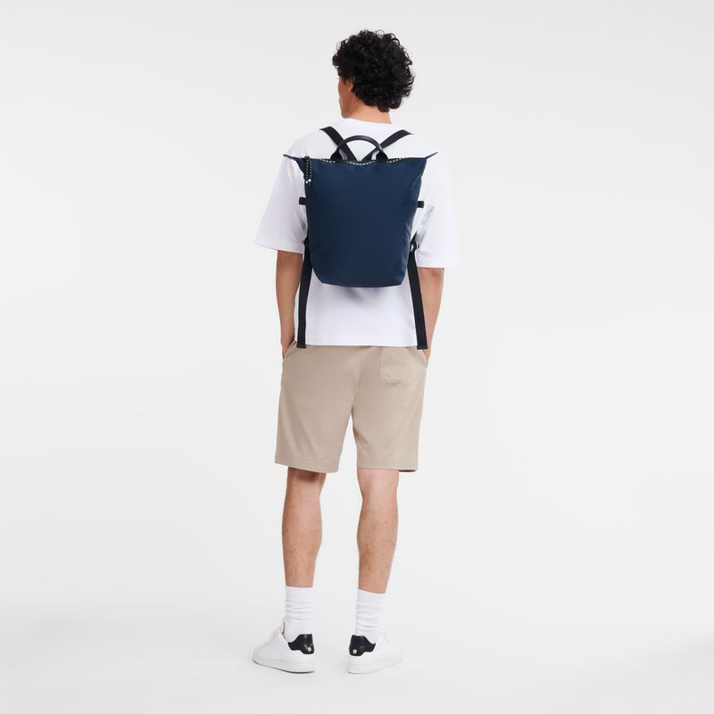 Longchamp Le Pliage Energy L Men Backpack Navy | Australia-469BJOKHA