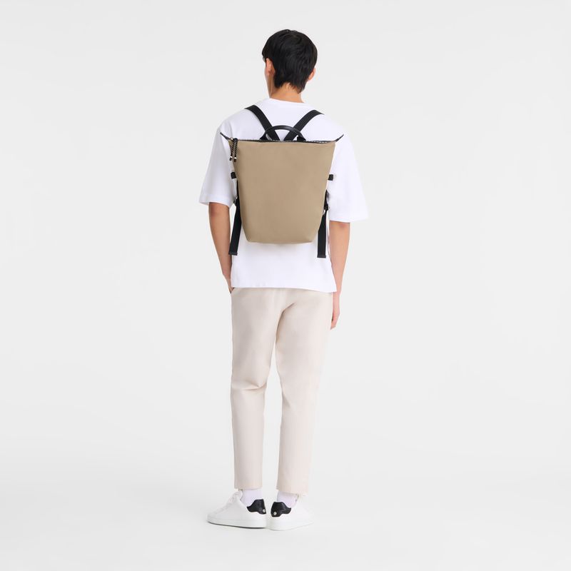 Longchamp Le Pliage Energy L Men Backpack Brown | Australia-590BHSNWO