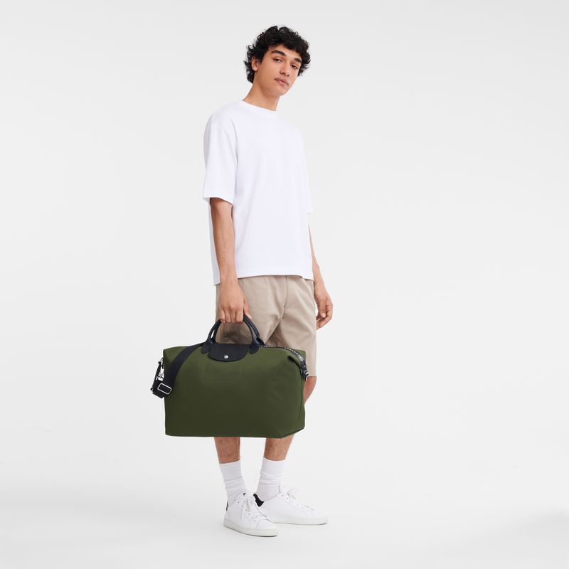 Longchamp Le Pliage Energy L Men Travel Bag Khaki | Australia-895VNCGHU