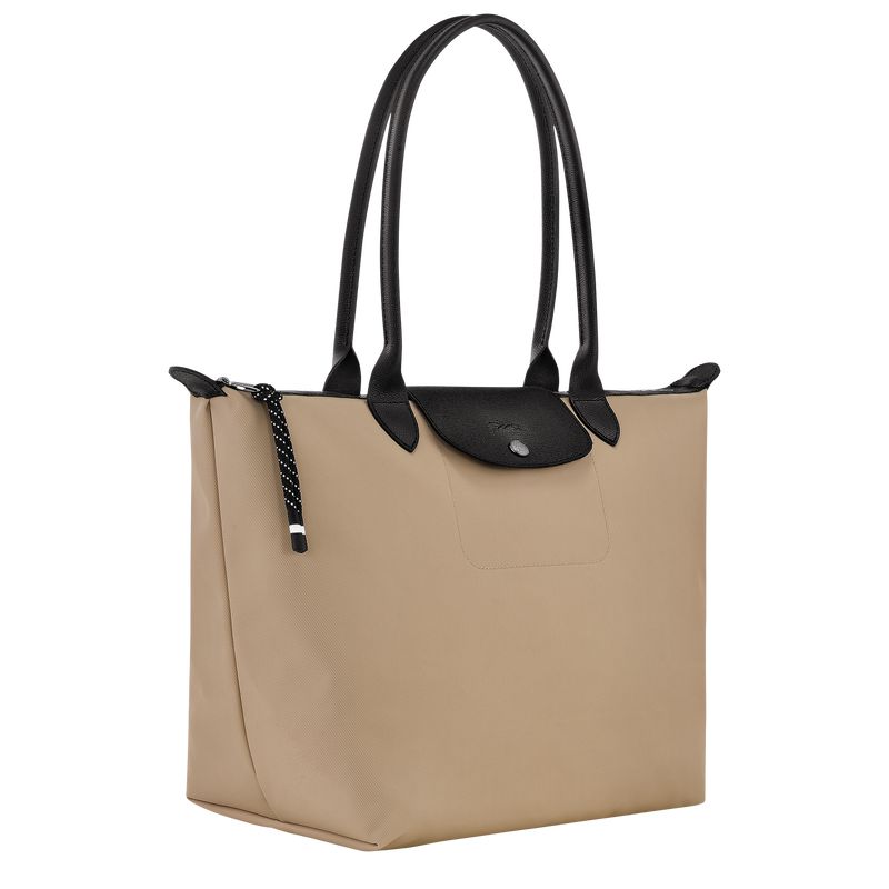 Longchamp Le Pliage Energy L Women Tote Bag Beige | Australia-253LGBUKA