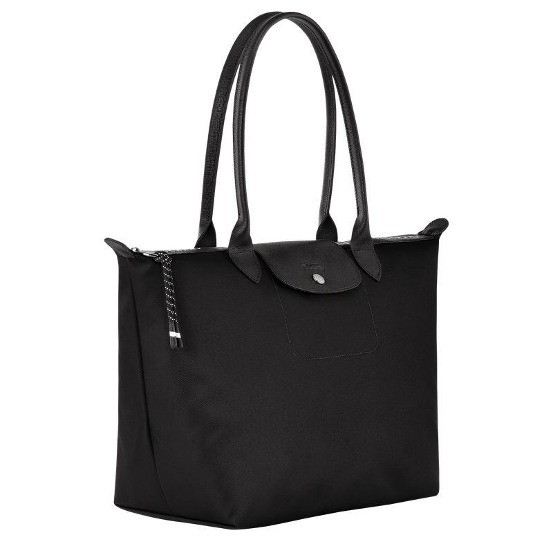 Longchamp Le Pliage Energy L Women Tote Bag Black | Australia-216LHYXRA