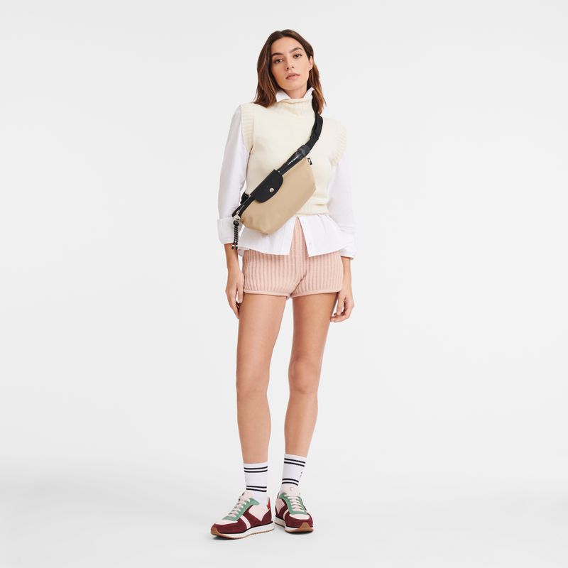 Longchamp Le Pliage Energy M Women Belt Bag Beige | Australia-682XWCSPH