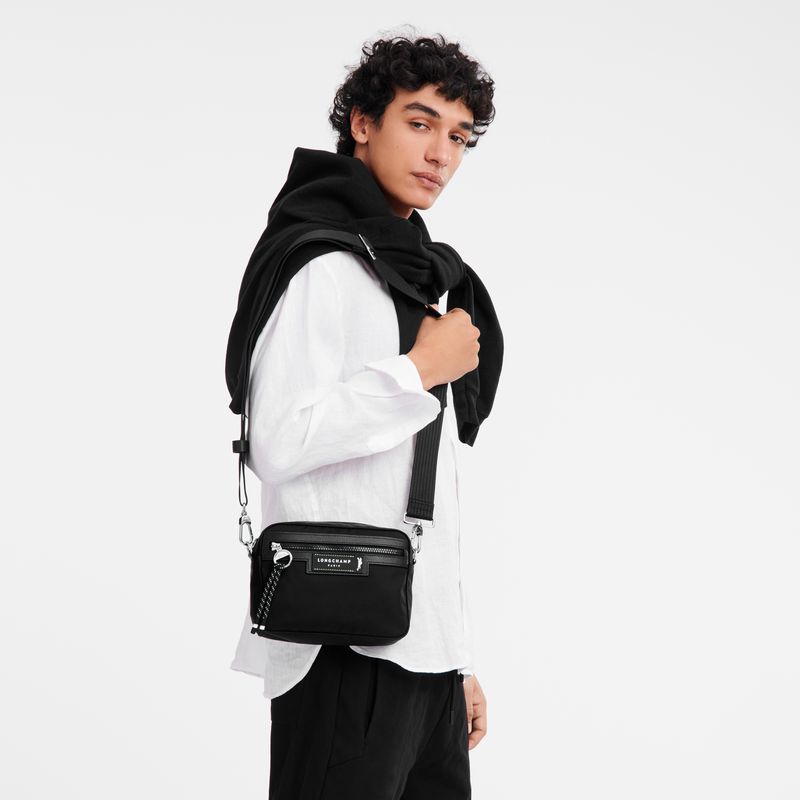 Longchamp Le Pliage Energy S Camera Men Crossbody Bag Black | Australia-695KXIPNB