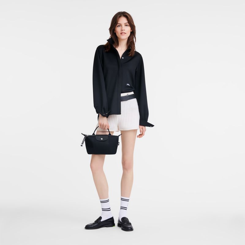 Longchamp Le Pliage Energy Women Pouch Black | Australia-408TEIQLY