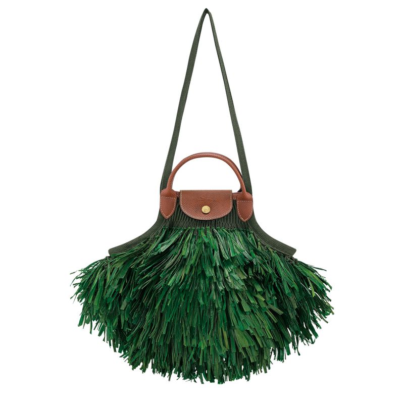 Longchamp Le Pliage Filet L Women Mesh Bag Khaki | Australia-372SBYNIF