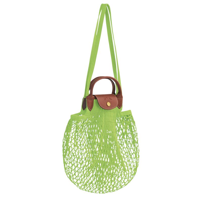 Longchamp Le Pliage Filet L Women Mesh Bag Light Green | Australia-639CQGOVW