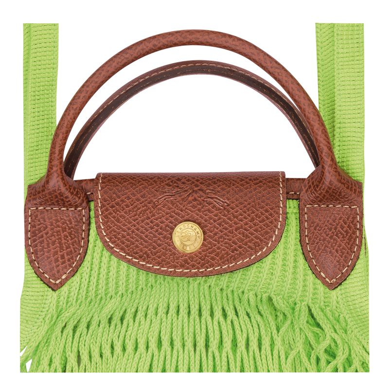Longchamp Le Pliage Filet L Women Mesh Bag Light Green | Australia-639CQGOVW