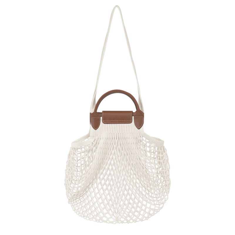 Longchamp Le Pliage Filet L Women Mesh Bag Cream | Australia-584OSWVHN